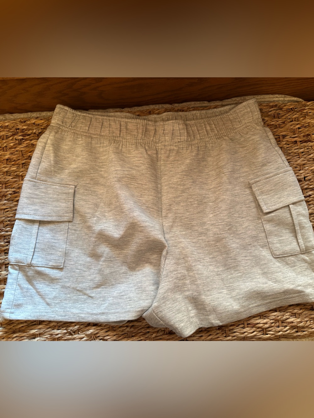 Light Gray Women's Cargo Lounge Shorts